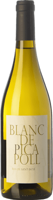 8,95 € Envío gratis | Vino blanco Mas de Sant Iscle Blanc D.O. Pla de Bages Cataluña España Picapoll Botella 75 cl