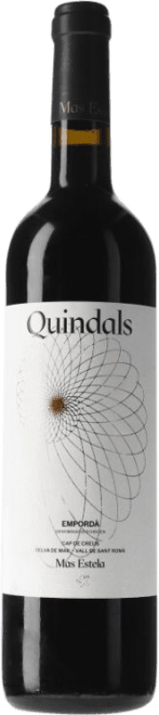 19,95 € Free Shipping | Red wine Mas Estela Quindals Crianza D.O. Empordà Catalonia Spain Syrah, Grenache, Carignan Bottle 75 cl