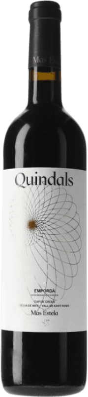 19,95 € Free Shipping | Red wine Mas Estela Quindals Aged D.O. Empordà Catalonia Spain Syrah, Grenache, Carignan Bottle 75 cl