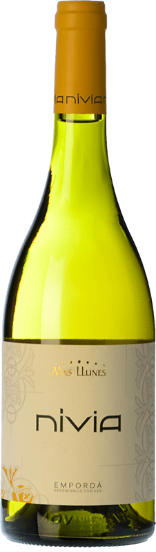 15,95 € Spedizione Gratuita | Vino bianco Mas Llunes Nívia Crianza D.O. Empordà Catalogna Spagna Samsó, Grenache Bianca Bottiglia 75 cl