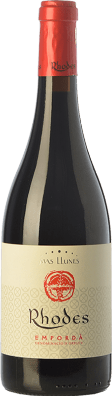 13,95 € Free Shipping | Red wine Mas Llunes Rhodes Crianza D.O. Empordà Catalonia Spain Syrah, Samsó Bottle 75 cl