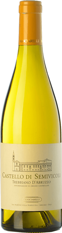 27,95 € Бесплатная доставка | Белое вино Masciarelli Castello di Semivicoli D.O.C. Trebbiano d'Abruzzo Абруцци Италия Trebbiano бутылка 75 cl