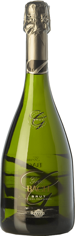 8,95 € Kostenloser Versand | Weißer Sekt Bach Gran Brut — Herb D.O. Cava Katalonien Spanien Macabeo, Xarel·lo, Chardonnay, Parellada 75 cl