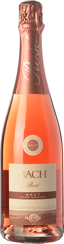 5,95 € Free Shipping | Rosé sparkling Bach Rosé Brut Joven D.O. Cava Catalonia Spain Grenache, Monastrell, Pinot Black Bottle 75 cl