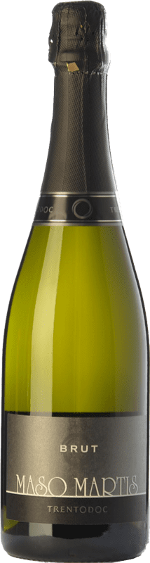 25,95 € Spedizione Gratuita | Spumante bianco Maso Martis Brut D.O.C. Trento Trentino Italia Pinot Nero, Chardonnay Bottiglia 75 cl