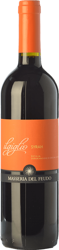 12,95 € Kostenloser Versand | Rotwein Masseria del Feudo I.G.T. Terre Siciliane Sizilien Italien Syrah Flasche 75 cl
