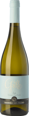 12,95 € Envío gratis | Vino blanco Masseria del Feudo I.G.T. Terre Siciliane Sicilia Italia Grillo Botella 75 cl