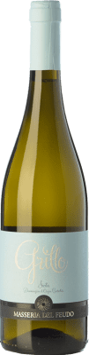 12,95 € Kostenloser Versand | Weißwein Masseria del Feudo I.G.T. Terre Siciliane Sizilien Italien Grillo Ökologisch Flasche 75 cl