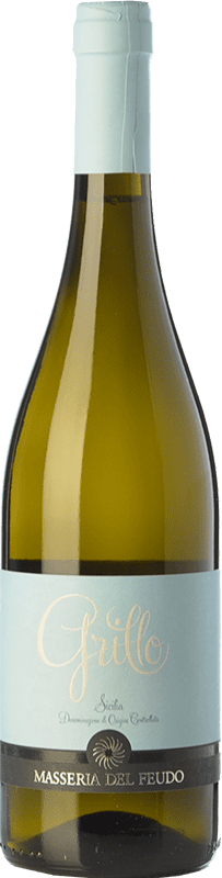 12,95 € Envoi gratuit | Vin blanc Masseria del Feudo I.G.T. Terre Siciliane Sicile Italie Grillo Biologique Bouteille 75 cl