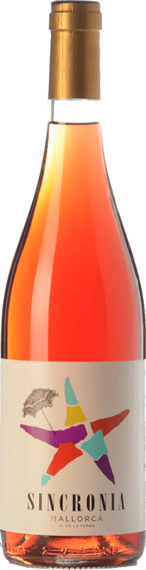 10,95 € 免费送货 | 玫瑰酒 Mesquida Mora Sincronia Rosat I.G.P. Vi de la Terra de Mallorca 巴利阿里群岛 西班牙 Merlot, Cabernet Sauvignon, Callet 瓶子 75 cl