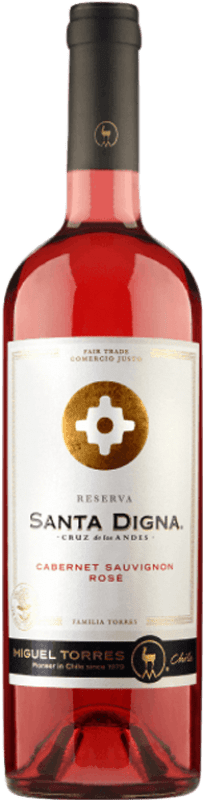 9,95 € Kostenloser Versand | Rosé-Wein Miguel Torres Santa Digna I.G. Valle Central Zentrales Tal Chile Cabernet Sauvignon Flasche 75 cl