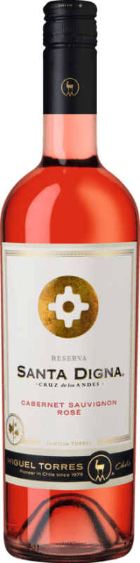 9,95 € Spedizione Gratuita | Vino Rosato Miguel Torres Santa Digna I.G. Valle Central Central Valley Chile Cabernet Sauvignon Bottiglia 75 cl