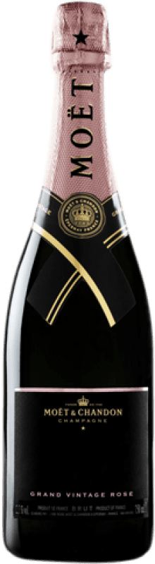 59,95 € Envio grátis | Espumante rosé Moët & Chandon Grand Vintage Rosé A.O.C. Champagne Champagne França Pinot Preto, Chardonnay, Pinot Meunier Garrafa 75 cl