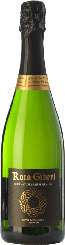 29,95 € Envio grátis | Espumante branco Monastell Roca Gibert Brut Nature Grande Reserva D.O. Cava Catalunha Espanha Macabeo, Xarel·lo, Parellada Garrafa 75 cl