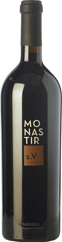 36,95 € Free Shipping | Red Wine Monastir S. V Benedictine Crianza — Aged D.O. Navarra Navarre Spain Tempranillo, Merlot, Cabernet Sauvignon Bottle 75 cl
