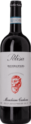 13,95 € Free Shipping | Red wine Monchiero Carbone Pelisa D.O.C. Barbera d'Alba Piemonte Italy Barbera Bottle 75 cl