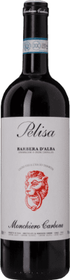 14,95 € Free Shipping | Red wine Monchiero Carbone Pelisa D.O.C. Barbera d'Alba Piemonte Italy Barbera Bottle 75 cl