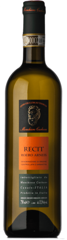 16,95 € Kostenloser Versand | Weißwein Monchiero Carbone Recit D.O.C.G. Roero Piemont Italien Arneis Flasche 75 cl