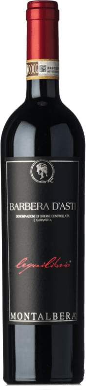 12,95 € Free Shipping | Red wine Montalbera Lequilibrio D.O.C. Barbera d'Asti Piemonte Italy Barbera Bottle 75 cl