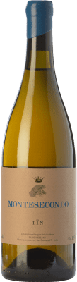 29,95 € Free Shipping | White Wine Montesecondo Tin I.G.T. Toscana Tuscany Italy Trebbiano Eco — Organic 75 cl