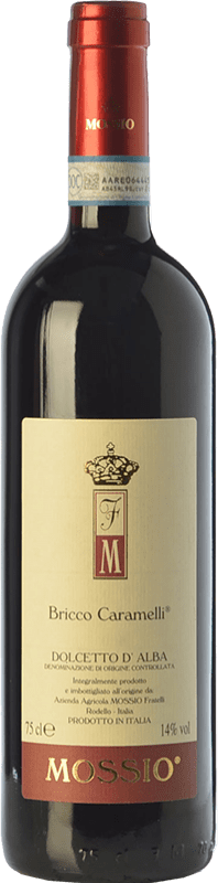 19,95 € Spedizione Gratuita | Vino rosso Mossio Bricco Caramelli D.O.C.G. Dolcetto d'Alba Piemonte Italia Dolcetto Bottiglia 75 cl