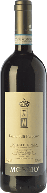 15,95 € Spedizione Gratuita | Vino rosso Mossio Piano delli Perdoni D.O.C.G. Dolcetto d'Alba Piemonte Italia Dolcetto Bottiglia 75 cl