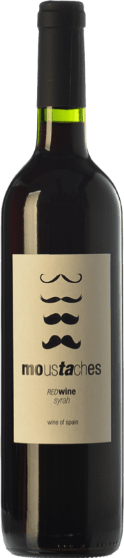 10,95 € Kostenloser Versand | Rotwein Moustaches Jung D.O. Sierras de Málaga Andalusien Spanien Syrah Flasche 75 cl