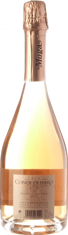 23,95 € Free Shipping | Rosé sparkling Muga Conde de Haro Rosé Brut D.O. Cava Catalonia Spain Grenache Bottle 75 cl