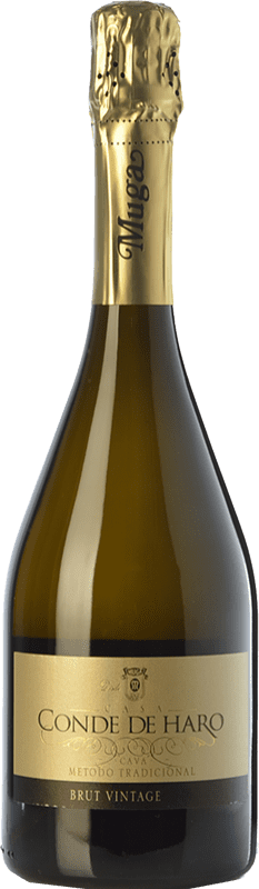 21,95 € Envio grátis | Espumante branco Muga Conde de Haro Vintage Brut D.O. Cava Catalunha Espanha Viura, Malvasía Garrafa 75 cl