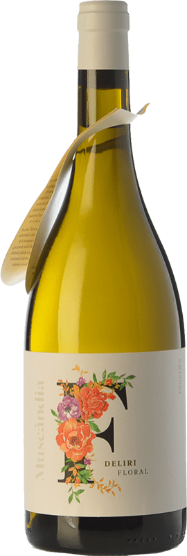 9,95 € Free Shipping | White wine Muscàndia Deliri Floral D.O. Penedès Catalonia Spain Sauvignon White, Muscatel Small Grain Bottle 75 cl
