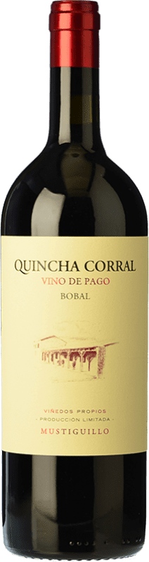 99,95 € Free Shipping | Red wine Mustiguillo Quincha Corral Aged D.O.P. Vino de Pago El Terrerazo Valencian Community Spain Bobal Bottle 75 cl