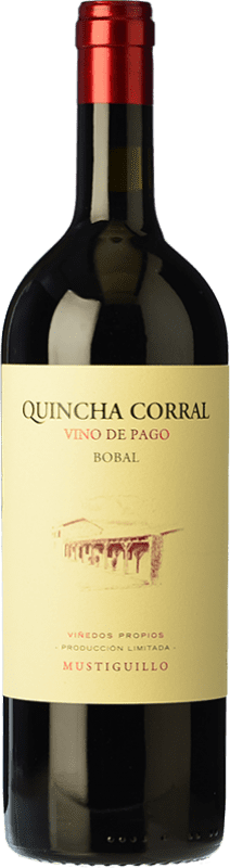 103,95 € Free Shipping | Red wine Mustiguillo Quincha Corral Aged D.O.P. Vino de Pago El Terrerazo Valencian Community Spain Bobal Bottle 75 cl