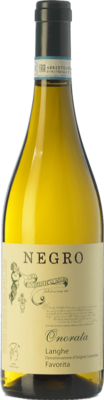 13,95 € Spedizione Gratuita | Vino Bianco Negro Angelo Onorata D.O.C. Langhe Piemonte Italia Favorita 75 cl
