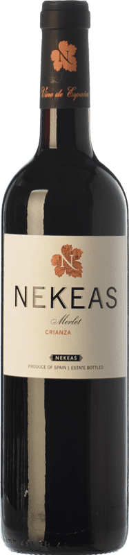 9,95 € Free Shipping | Red Wine Nekeas Crianza — Aged D.O. Navarra Navarre Spain Merlot 75 cl