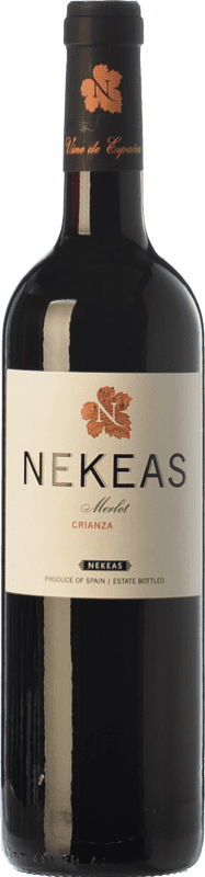 8,95 € Spedizione Gratuita | Vino rosso Nekeas Crianza D.O. Navarra Navarra Spagna Merlot Bottiglia 75 cl