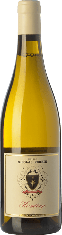 44,95 € Spedizione Gratuita | Vino bianco Nicolas Perrin Blanc Crianza A.O.C. Hermitage Rhône Francia Roussanne, Marsanne Bottiglia 75 cl