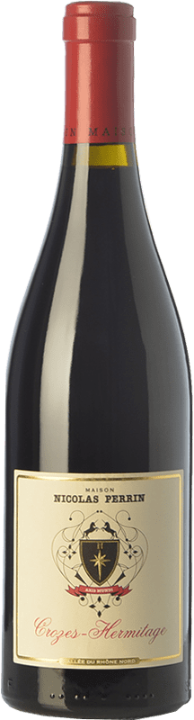 22,95 € Бесплатная доставка | Красное вино Nicolas Perrin Rouge старения A.O.C. Crozes-Hermitage Рона Франция Syrah бутылка 75 cl
