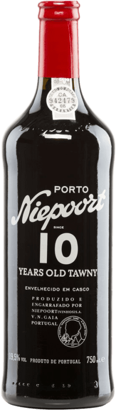 44,95 € Envío gratis | Vino Generoso Fortificado Niepoort Tawny I.G. Porto Oporto Portugal Sousón, Touriga Franca, Touriga Nacional, Tinta Amarela, Tinta Cão, Tinta Francisca 10 Años Botella 75 cl