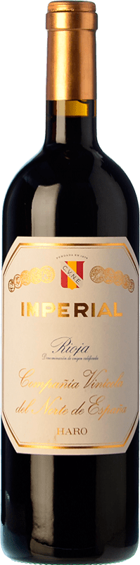 75,95 € 送料無料 | 赤ワイン Norte de España - CVNE Cune Imperial — インペリアル レセルバ D.O.Ca. Rioja ラ・リオハ スペイン Tempranillo — テンプラニーリョ, Graciano — グラシアーノ, Mazuelo — マスエロ マグナムボトル 1,5 L