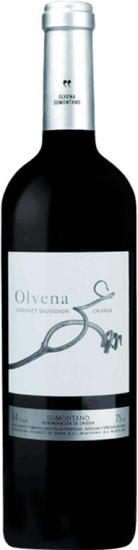 6,95 € Бесплатная доставка | Красное вино Olvena старения D.O. Somontano Арагон Испания Merlot, Cabernet Sauvignon бутылка 75 cl