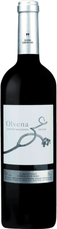 7,95 € Free Shipping | Red Wine Olvena Crianza — Aged D.O. Somontano Aragon Spain Merlot, Cabernet Sauvignon 75 cl