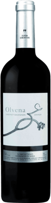 7,95 € Spedizione Gratuita | Vino rosso Olvena Crianza D.O. Somontano Aragona Spagna Merlot, Cabernet Sauvignon Bottiglia 75 cl