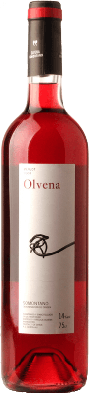 5,95 € Spedizione Gratuita | Vino rosato Olvena D.O. Somontano Aragona Spagna Merlot Bottiglia 75 cl