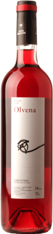 6,95 € Spedizione Gratuita | Vino rosato Olvena D.O. Somontano Aragona Spagna Merlot Bottiglia 75 cl