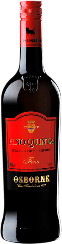9,95 € 免费送货 | 强化酒 Osborne Fino Quinta D.O. Manzanilla-Sanlúcar de Barrameda 安达卢西亚 西班牙 Palomino Fino 瓶子 75 cl