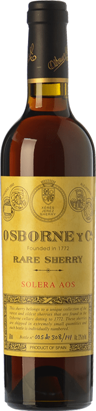 199,95 € Бесплатная доставка | Крепленое вино Osborne Rare Sherry Amontillado Solera AOS D.O. Manzanilla-Sanlúcar de Barrameda Андалусия Испания Palomino Fino бутылка Medium 50 cl