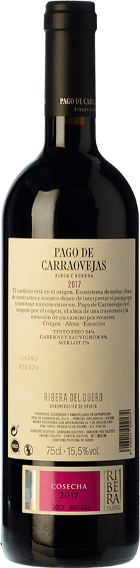 45,95 € Free Shipping | Red wine Pago de Carraovejas Crianza D.O. Ribera del Duero Castilla y León Spain Tempranillo, Merlot, Cabernet Sauvignon Bottle 75 cl
