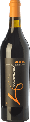 21,95 € Envío gratis | Vino tinto Pago del Vicario Agios Crianza I.G.P. Vino de la Tierra de Castilla Castilla la Mancha España Tempranillo, Garnacha Botella 75 cl