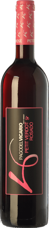 9,95 € 免费送货 | 玫瑰酒 Pago del Vicario I.G.P. Vino de la Tierra de Castilla 卡斯蒂利亚 - 拉曼恰 西班牙 Petit Verdot 瓶子 75 cl