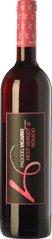 10,95 € Envío gratis | Vino Rosado Pago del Vicario I.G.P. Vino de la Tierra de Castilla Castilla la Mancha España Petit Verdot 75 cl